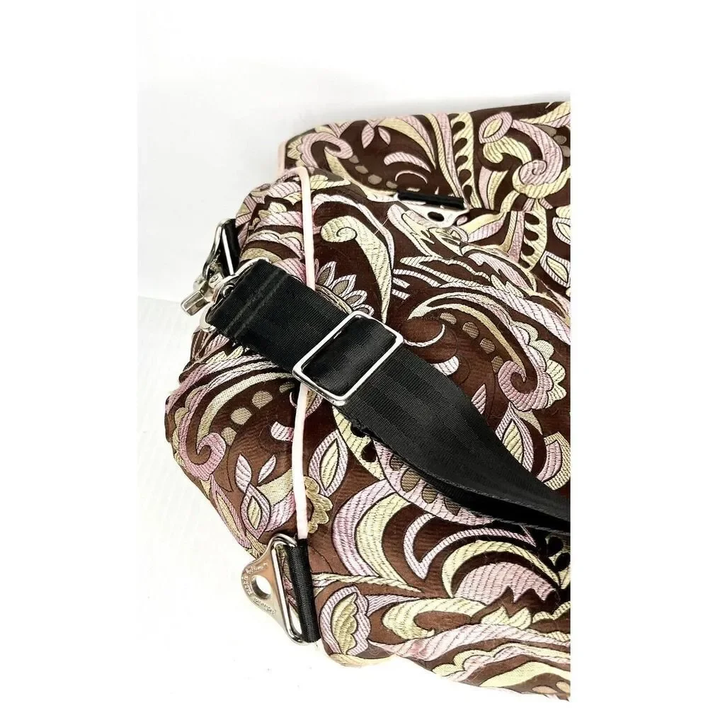 Petunia Pickle Bottom Pink and Purple Diaper Bag with Adjustable Strap FUC